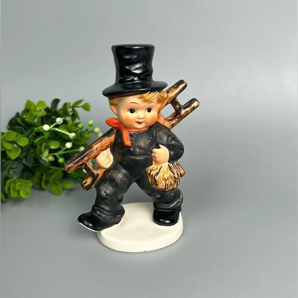 Vintage Goebel West Germany Chimney Sweep Figurine With Ladder #KF40